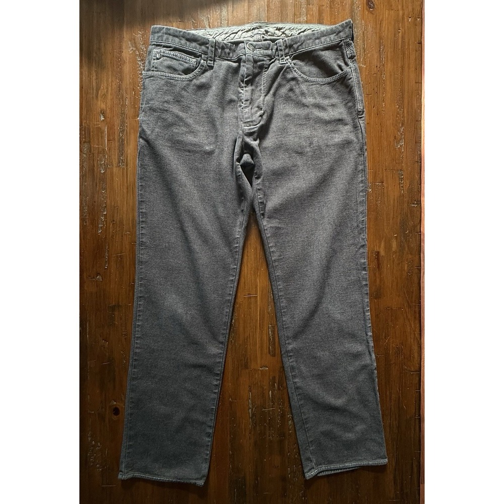 Linksoul Mens Jeans 36x30 Faded Black Gray Stretch Denim 5 Pocket Golf Casual